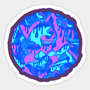 Blue Circle of Drip Sticker